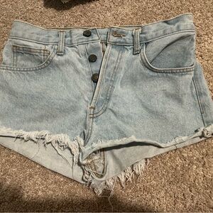 Light Blue Denim Women's Shorts